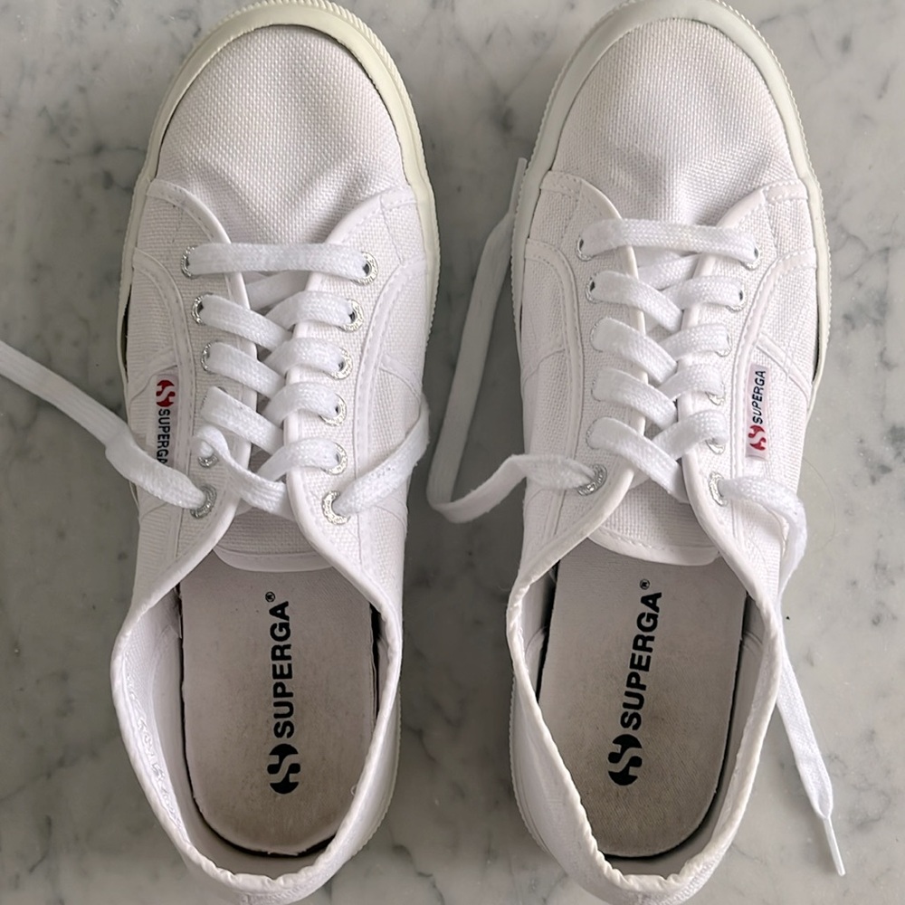Superga White Canvas Sneakers